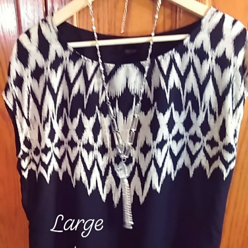 Oversized Blouse and Necklace